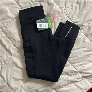 L L Bean permaloft  therma Stretch fleece pocket tights